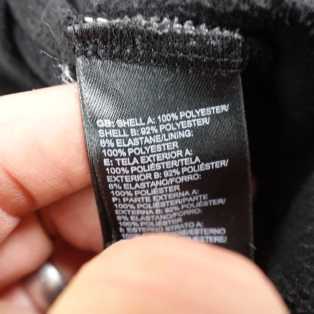 North Face Jacket Mens M Black Full Zip Fleece Softshell Outdoor Hiking‎ Trail